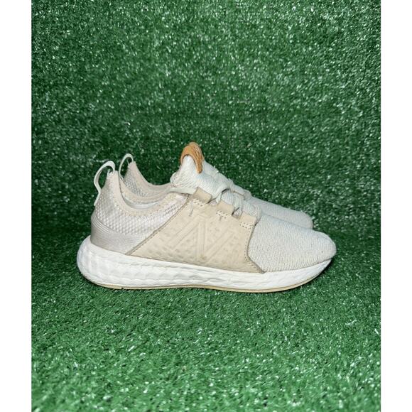 New Balance Women’s Fresh Foam Cruz Beige Running Shoes Athletic Sneakers Size 7 - Picture 1 of 8
